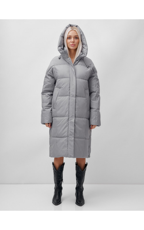 Длинный женский пуховик летучая мышь для зимы