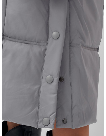 Длинный женский пуховик летучая мышь для зимы