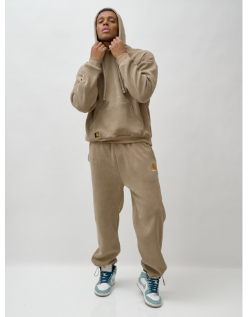 Мужской утеплённый спортивный костюм с начёсом для осени