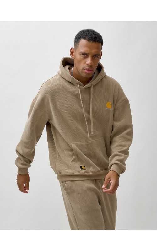 Мужской утеплённый спортивный костюм с начёсом для осени