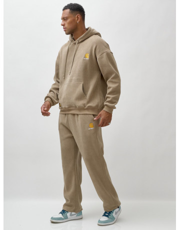 Мужской утеплённый спортивный костюм с начёсом для осени