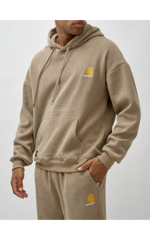 Мужской утеплённый спортивный костюм с начёсом для осени