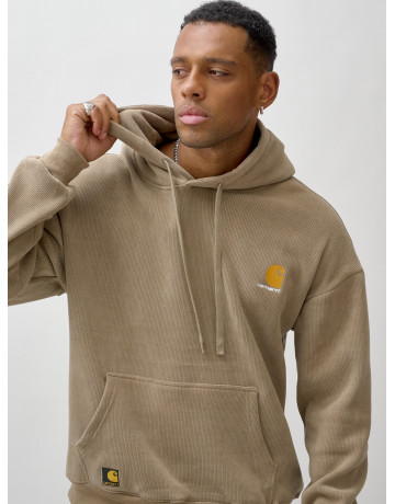 Мужской утеплённый спортивный костюм с начёсом для осени