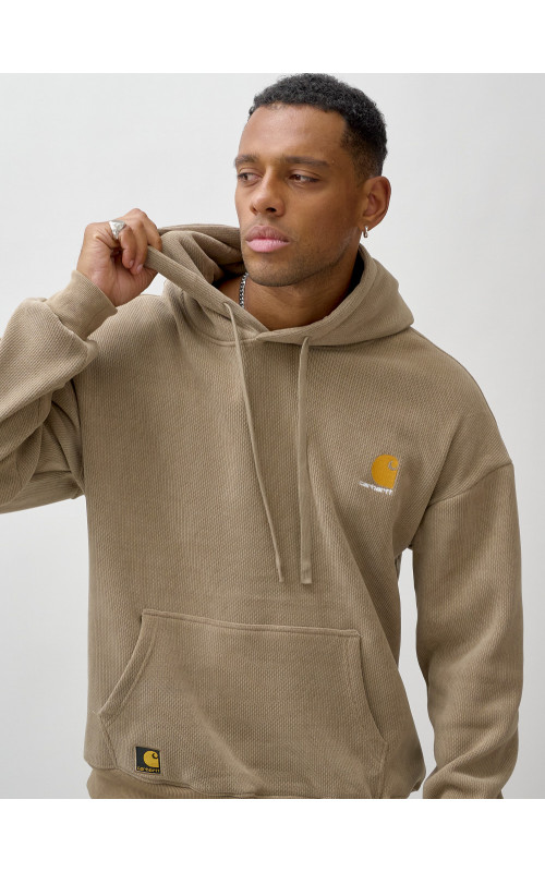 Мужской утеплённый спортивный костюм с начёсом для осени