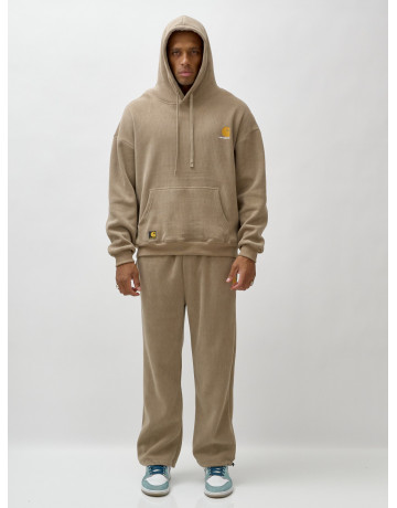 Мужской утеплённый спортивный костюм с начёсом для осени