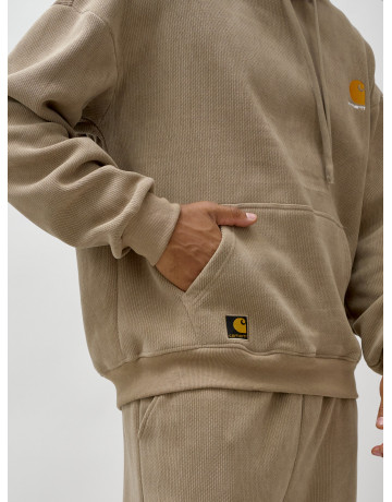 Мужской утеплённый спортивный костюм с начёсом для осени