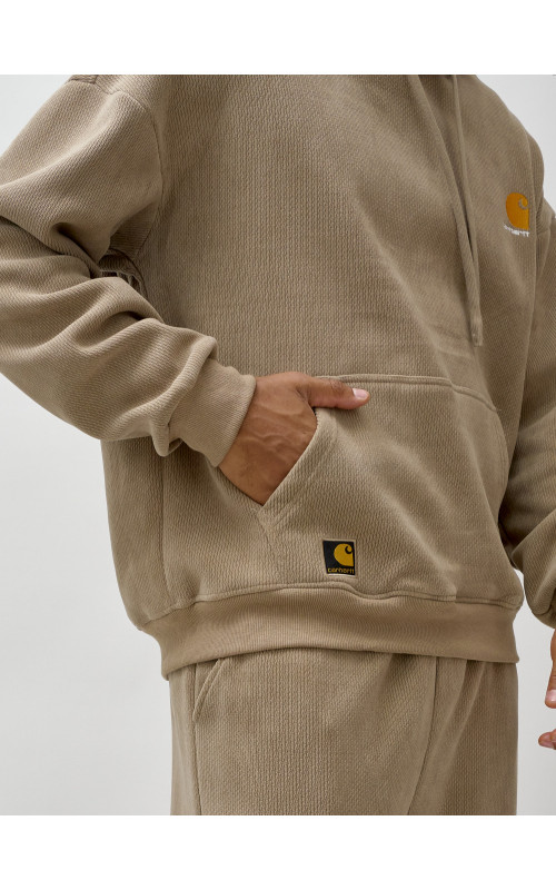 Мужской утеплённый спортивный костюм с начёсом для осени