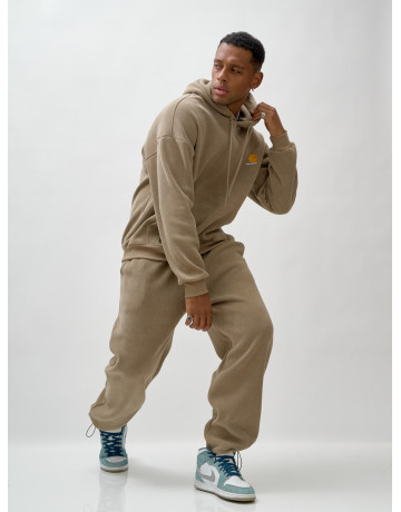 Мужской утеплённый спортивный костюм с начёсом для осени