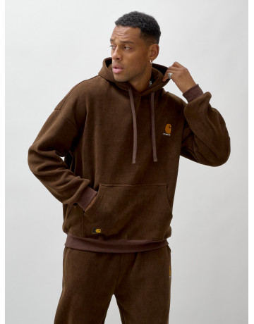 Мужской утеплённый спортивный костюм с начёсом для осени.