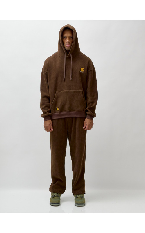 Мужской утеплённый спортивный костюм с начёсом для осени.