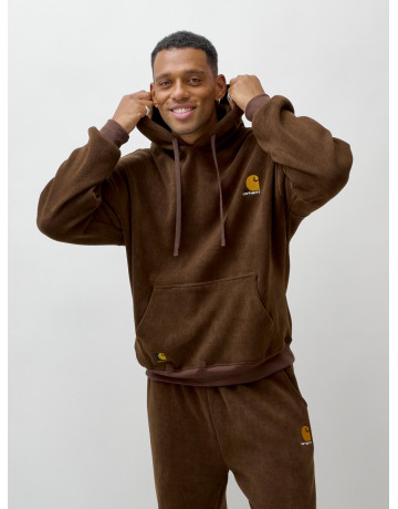 Мужской утеплённый спортивный костюм с начёсом для осени.