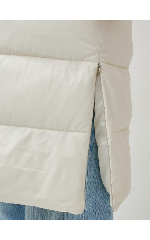 Длинный зимний пуховик с капюшоном для женщин