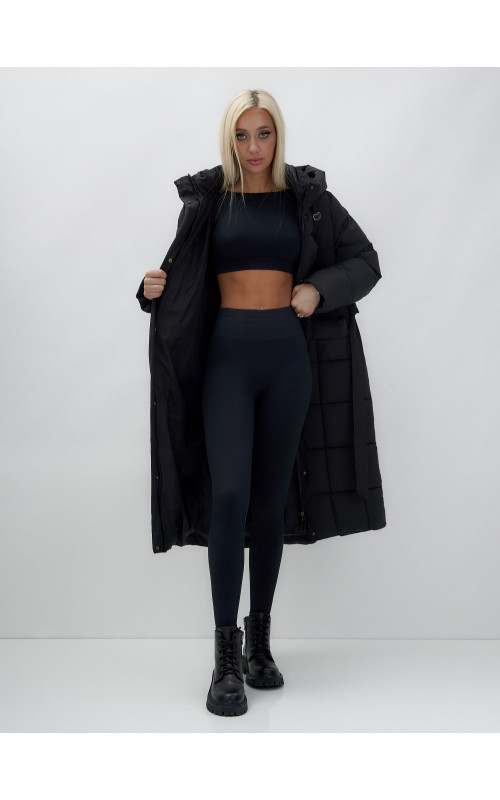 Длинный зимний пуховик для женщин