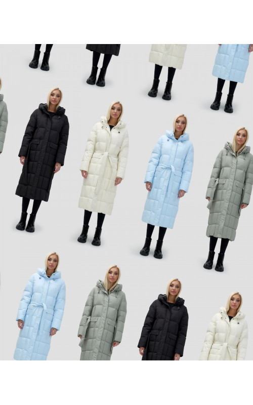 Длинный зимний пуховик для женщин