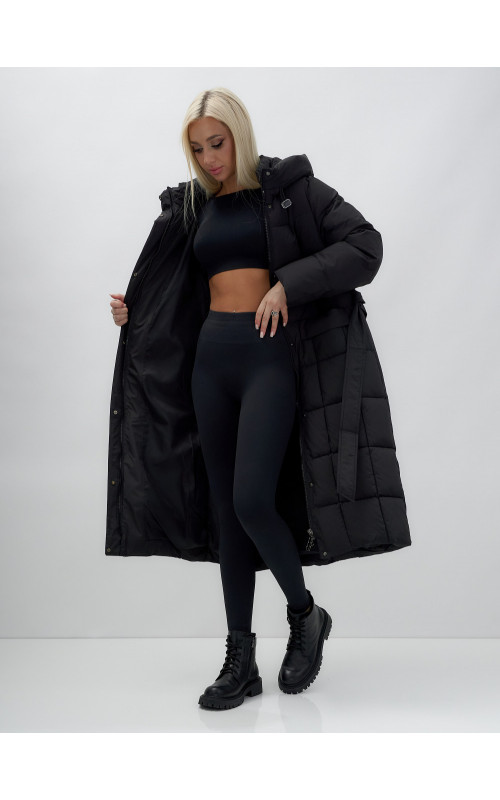 Длинный зимний пуховик для женщин