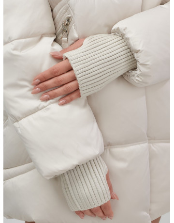 Роскошный зимний пуховик с мехом песца премиум-класса для женщин.