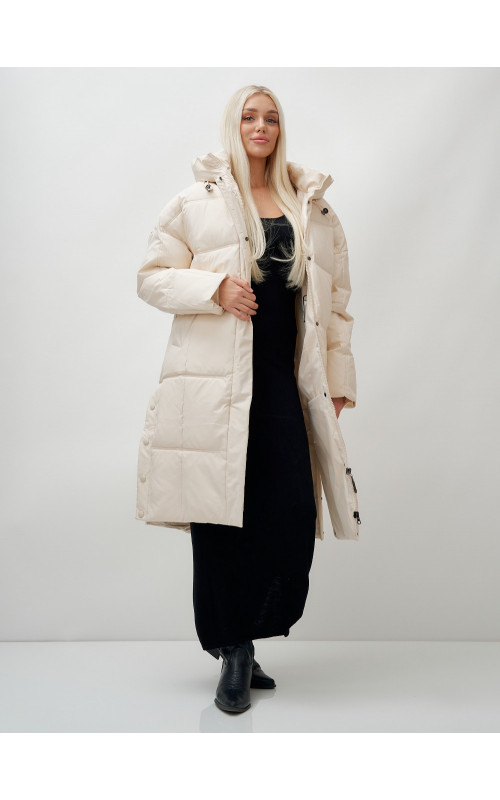 Длинный зимний пуховик для женщин