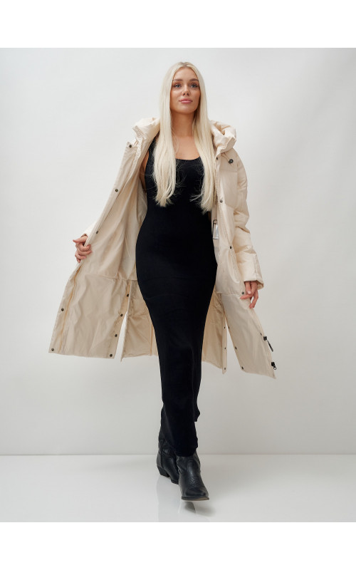 Длинный зимний пуховик для женщин