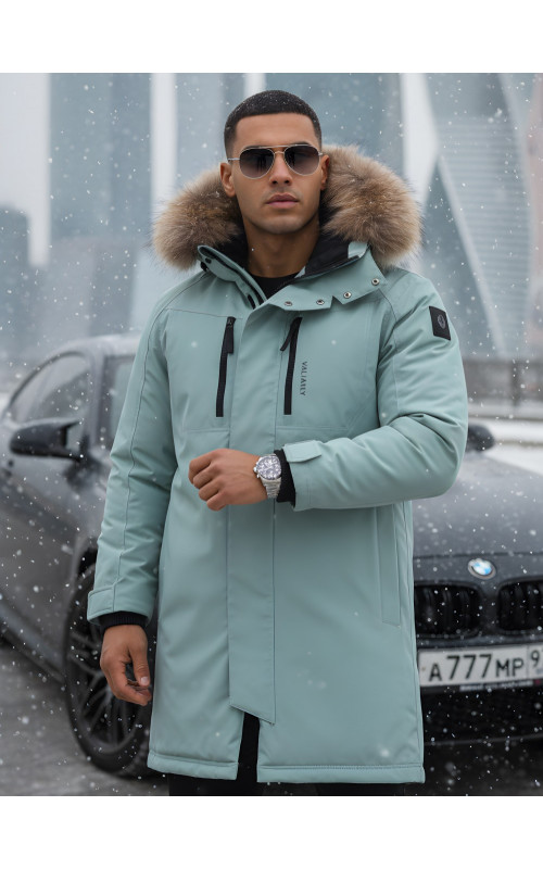 Мужская зимняя парка с мехом енота для холодной погоды
