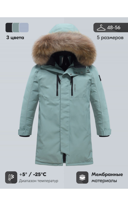 Мужская зимняя парка с мехом енота для холодной погоды