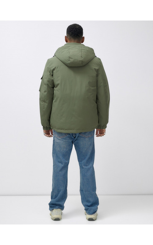 Мужская зимняя куртка большого размера с регулируемым капюшоном