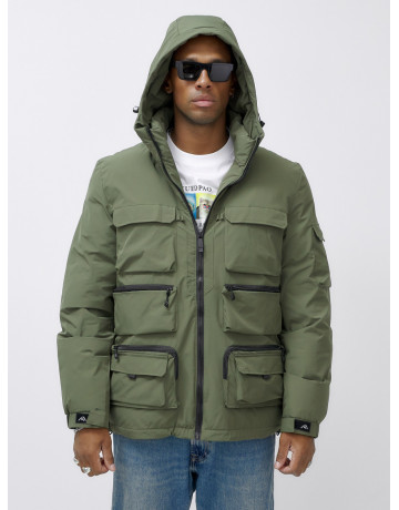 Мужская зимняя куртка большого размера с регулируемым капюшоном