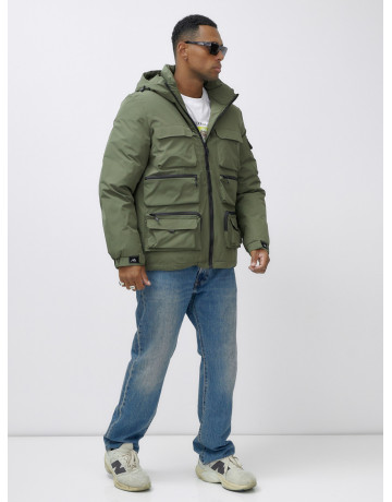 Мужская зимняя куртка большого размера с регулируемым капюшоном