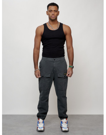 Мужские брюки карго зауженного кроя.
