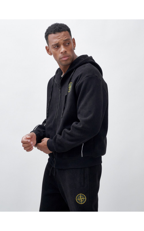 Утеплённый демисезонный костюм для мужчин свободного кроя.