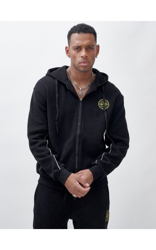 Утеплённый демисезонный костюм для мужчин свободного кроя.