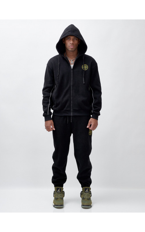 Утеплённый демисезонный костюм для мужчин свободного кроя.