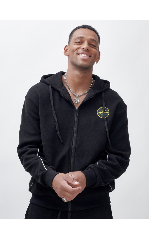 Утеплённый демисезонный костюм для мужчин свободного кроя.