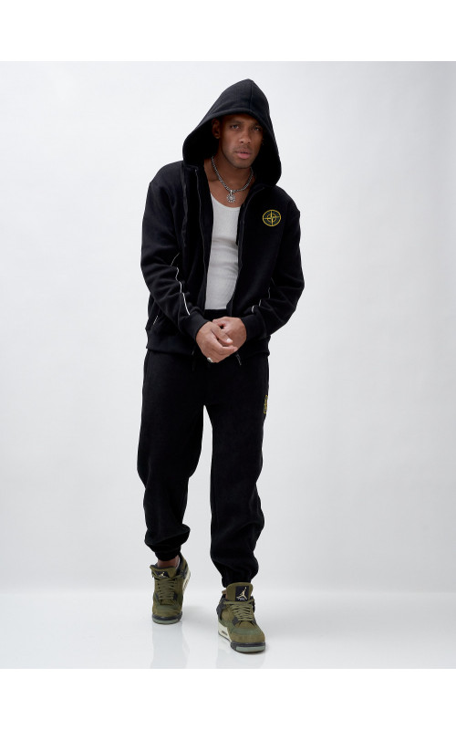 Утеплённый демисезонный костюм для мужчин свободного кроя.