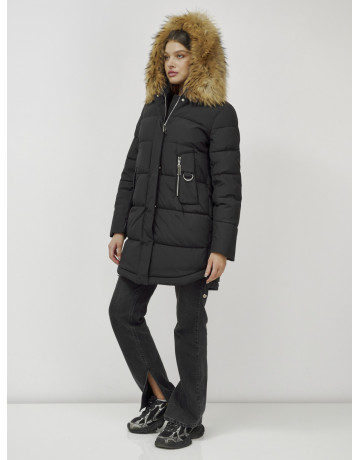 Женская зимняя куртка премиум-класса с мехом енота.