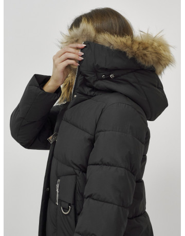 Женская зимняя куртка премиум-класса с мехом енота.