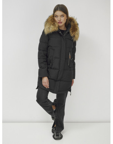 Женская зимняя куртка премиум-класса с мехом енота.