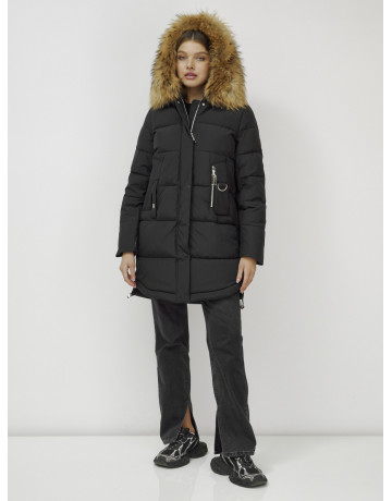 Женская зимняя куртка премиум-класса с мехом енота.