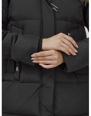 Женская зимняя куртка премиум-класса с мехом енота.