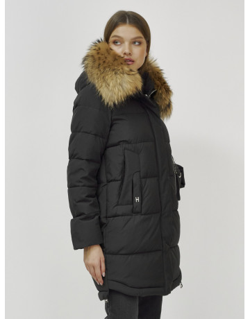 Женская зимняя куртка премиум-класса с мехом енота.
