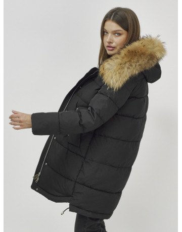Женская зимняя куртка премиум-класса с мехом енота.