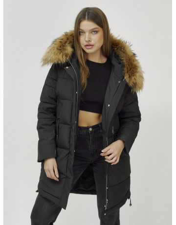 Женская зимняя куртка премиум-класса с мехом енота.