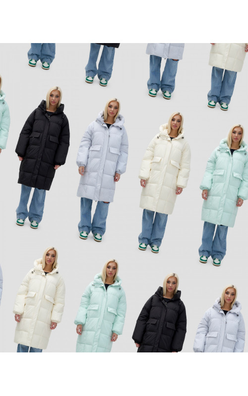 Женская куртка летучая мышь с капюшоном, утеплённая