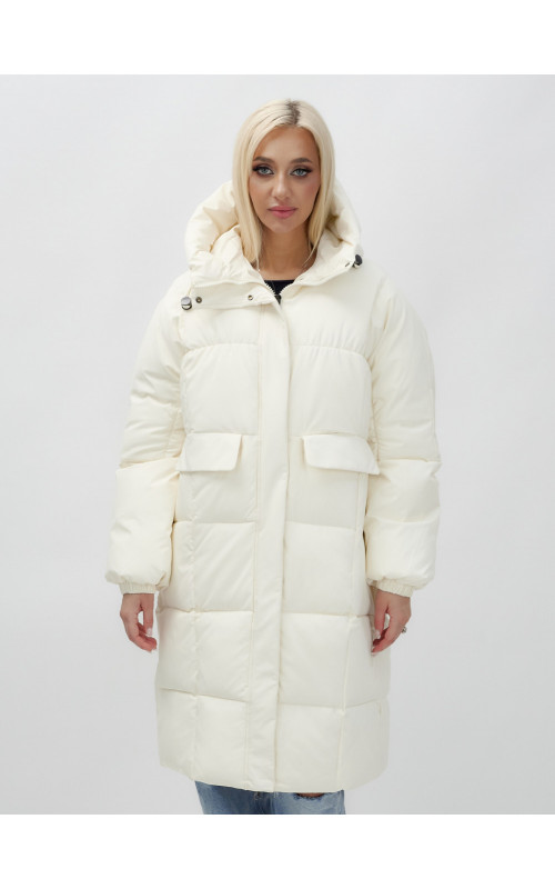 Женская куртка летучая мышь с капюшоном, утеплённая