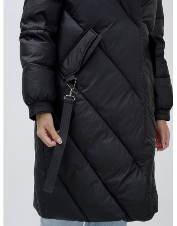 Тёплый женский пуховик с мехом песца