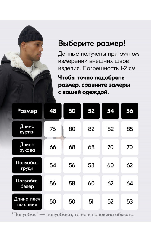 Мужская зимняя парка для активного отдыха.