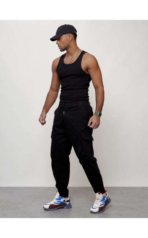 Мужские брюки карго зауженного кроя.