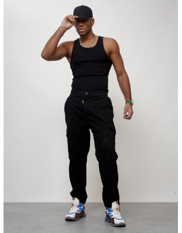 Мужские брюки карго зауженного кроя.