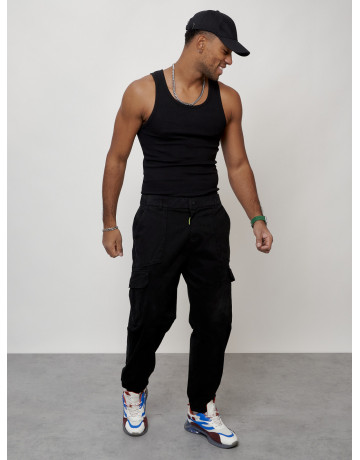 Мужские брюки карго зауженного кроя.