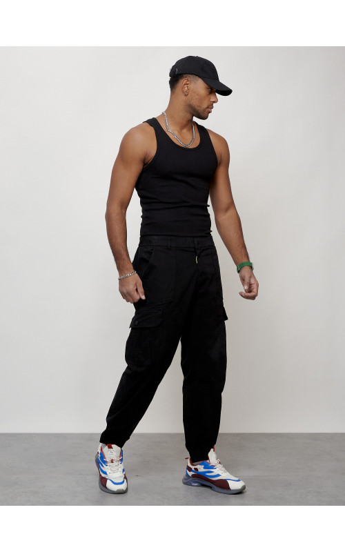 Мужские брюки карго зауженного кроя.