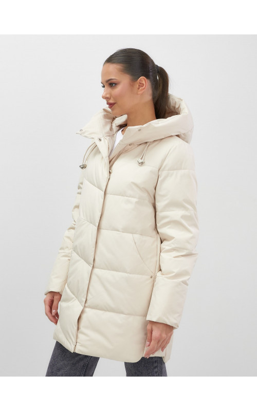 Утеплённая женская куртка с капюшоном для осени и зимы.